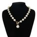 Temperament Pearl Necklace For Women A Cold And Aloof Style, Slightly Set With Round Bead Necklaces_ipsvogv.com