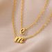 new lowercase letter necklace hollow stainless steel necklace small letter pendant_ipsvogv.com
