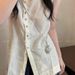Silver Braided Heart Ribbon Bag Necklace For Women Korean Long Style Unique Niche Crossbody Sweatshirt Sweater Chain_ipsvogv.com