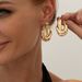 Ins Wind Liquid Metal Lava Folded Female Design Geometric Irregular Hollow Earrings_ipsvogv.com