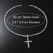 Hot selling diamond studded cross pendant trendy men's hiphop tennis chain necklace, personalized accessory_ipsvogv.com