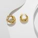 French metal style hollow crescent shaped hollow earrings, titanium steel fashionable temperament earrings, ins earrings_ipsvogv.com