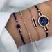 Handmade Rope Wearing Bead Love Wind 8-Character Element Black Geometric Square Leaf 5-piece Set Bracelet_ipsvogv.com