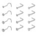 Women's Jewelry Stainless Steel Nose Nail Set 18 Pieces Piercing Nose Ring Set Titanium Steel Nose Jewelry_ipsvogv.com