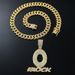 Hip Hop Full Diamond O-Letter Pendant for Men's Trendy and Personalized Street Wear Cuban Chain Necklace_ipsvogv.com
