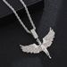 Full Diamond Goddess Spreading Wings, Three-dimensional Feathers, Fallen Angel Pendant, Rap Hip-hop Trend, Male_ipsvogv.com