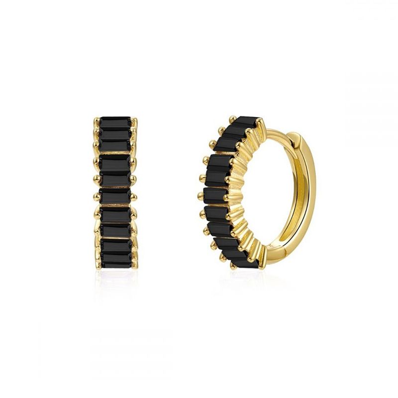 Women's Jewelry S925 Silver Needle Large Circle Zircon Earrings Ear Buckle Versatile Diamond Inlaid Multi Color Round Ear Ring Ear Buckle_ipsvogv.com