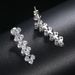 Unisex full diamond earrings for women, platinum plated zircon bridal engagement earrings,popular earrings_ipsvogv.com