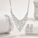 Women’s Jewelry Set Fashion Winter New Arrivals E Commerce Bride Wedding Dress Accessories Charming Diamond Women's Small Earrings Necklace Set_ipsvogv.com