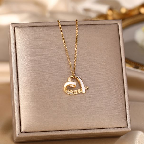 Love Titanium Steel Necklace For Women With A High-end Feel, Small Freshness, Light Luxury, Fashionable, Drip Oil Micro_ipsvogv.com
