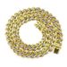 Accessories: Men's hip-hop set with colored diamonds, geometric square Cuban necklace_ipsvogv.com