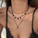Jewelry Simple Opening Peach Heart Chain With Sweet And Cool Dark Slightly Inlaid Crescent Tassel Necklace For Women_ipsvogv.com