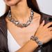 Exaggerated Smooth Wrinkled Beaded Necklace Simple Special Shaped Bead Clavicle Chain Jewelry_ipsvogv.com