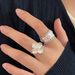 Hengheng S Pure Silver Four Leaf Clover Pearl Women's Fashion Temperament, Heavy Industry Ring, High-end Feeling, 2025_ipsvogv.com