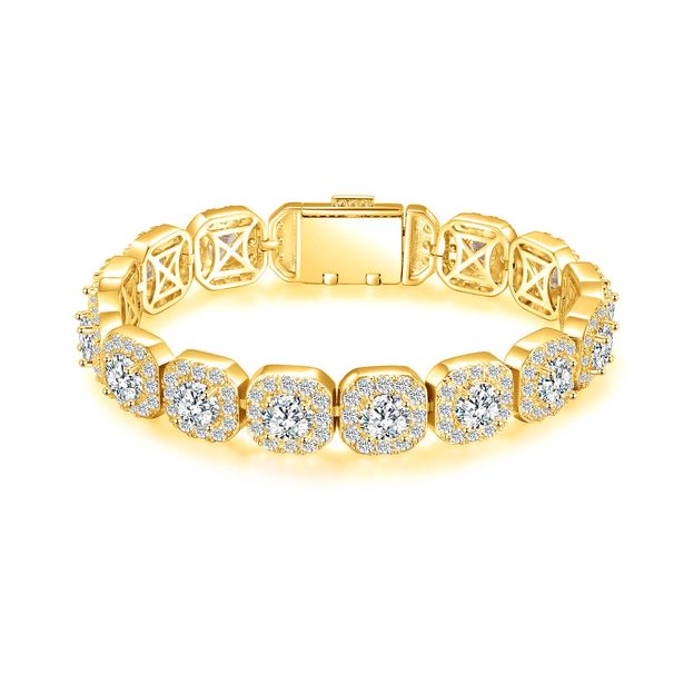 Men's Jewelry Set Fashion Cuban Bracelet Rock Sugar Chain Zircon Tennis Bracelet Flip Cover Men's Hand Jewelry Trend_ipsvogv.com