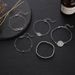 Wind Hollow Round Eight Character Metal Minimalist Bracelet With A Cool Personality, Five Piece Set Of Palm Bracelets_ipsvogv.com