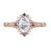 Sanjie Jewelry Rose Gold Flower Zircon Ring For Women, Simple And Fashionable Handmade_ipsvogv.com