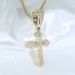 Hip Hop New Cross Zircon Pendant Diamond Studded Full Diamond Men's Necklace_ipsvogv.com