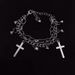 Korean Hip-Hop Men's Cross Multi-Layer Bell Bracelet Trendy Chain Ins Disco Punk Cool Jewelry For Women_ipsvogv.com