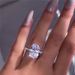 New European and American Fashion Hot selling Classic Hot selling Large Oval Platinum Zircon Ring Popular Jewelry Ring_ipsvogv.com