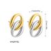 Fashion Simple Personality Earrings Stainless Steel Plated And Silver Two Color O Shaped Double Ring Buckle Earrings_ipsvogv.com