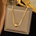 Double Layered Gold Bead Necklace For Women With Cool Minimalist Design, Featuring A Light Luxury And High-end Sweater_ipsvogv.com