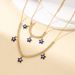 New titanium steel chain drop glue five-pointed star necklace bracelet set with diamond design high appearance level jewelry women_ipsvogv.com