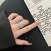 Light Luxury Heavy Industry Full Diamond Zircon Hollow Opening Ring, Women's High-end Sense, Niche Personality, Fashion,_ipsvogv.com