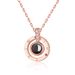 Women's Jewelry Ferris Wheel Original Design Love Memory Necklace One Hundred Languages I Love You Projection Stone Advanced Valentine's Day_ipsvogv.com