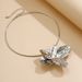 Fashionable Irregular Metallic Petal Collar Female Personalized Three Dimensional Flower Clavicle Necklace Choker_ipsvogv.com