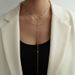 Women's Jewelry Long Tassel Double Layer Side Chain Titanium Steel Gold Material Clavicle Sexy Long Necklace Clavicle Chain_ipsvogv.com