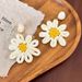 Unisex Suitable For Summer Vacation Earrings Daisy New Hot Selling Earrings High End Earrings Light Luxury Temperament Foreign Style Hong Kong Style_ipsvogv.com