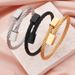 Trendy Open Square Head Elastic Braided Rope Bracelet Wia Line Steel Wire Bangle Men Hip Hop Punk Jewelry_ipsvogv.com