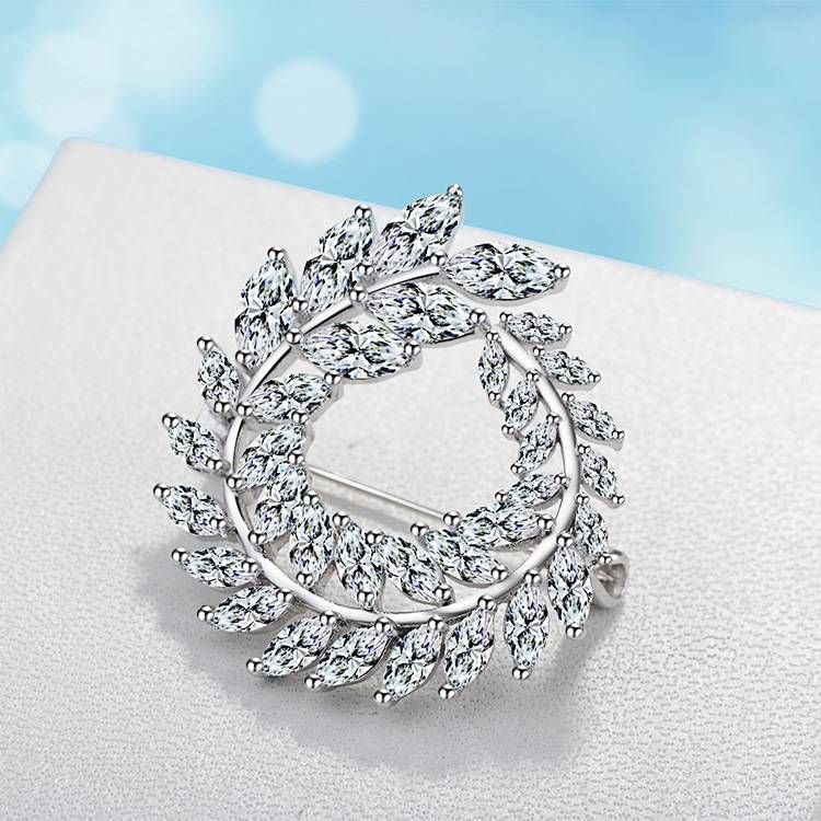 Floral accessories Coat everything with pin buckle embellished luxury atmospheric zircon brooch_ipsvogv.com