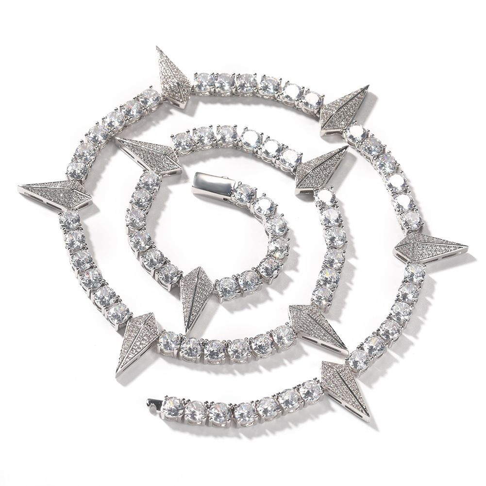 Hip Hop Rap Black Panther Style Men's Necklace High-end Trendy Niche Zircon Tennis Chain Jewelry_ipsvogv.com