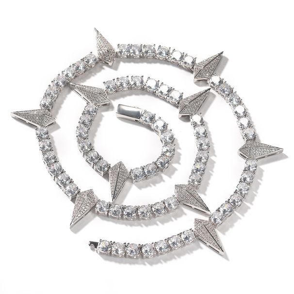 Hip Hop Rap Black Panther Style Men's Necklace High-end Trendy Niche Zircon Tennis Chain Jewelry_ipsvogv.com