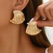 Fashionable OL American commuting style women's with personalized wave shaped niche design earrings, light luxury_ipsvogv.com