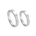 S999 Foot Silver Weilan Heartwarming Couple's Ring With Glacier Lava, Niche Design, High-end Temperament, Versatile Ring_ipsvogv.com