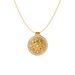 Women's Jewelry Disc Round Hollow Texture Necklace Geometric Retro Metal Texture Boutique Pendant Necklace_ipsvogv.com