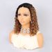 Short Bob Wig 100% Human Hair Wig Highlight Ombre Hair 13x4 Frontal Lace Hair For Women_ipsvogv.com