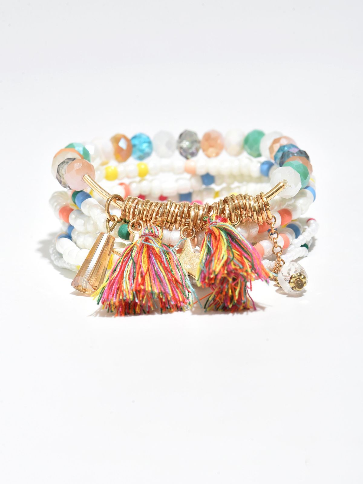Bohemian style niche bead multi-layer bracelet, personalized tassel, star high-end design, bracelet for women_ipsvogv.com
