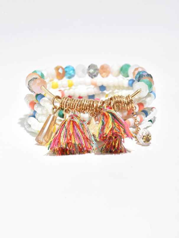 Bohemian style niche bead multi-layer bracelet, personalized tassel, star high-end design, bracelet for women_ipsvogv.com