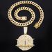 Unisex English Letters KINGS Full Diamond KK Pendant Hip Hop Rap Hiphop Cuban Chain Accessories_ipsvogv.com