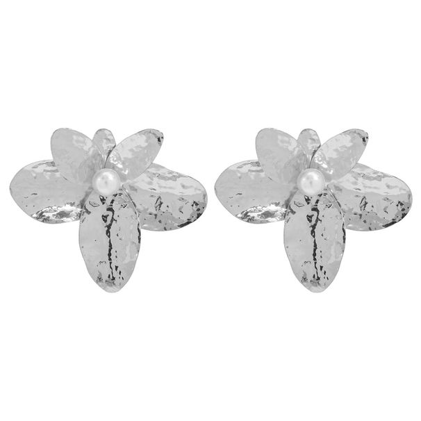 E12927 Personalized Exaggerated Design Large Flower for Women, Fashionable and High End, Irregular Petal Earrings_ipsvogv.com