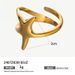stainless steel open starfish shell ring high grade ins marine jewelry titanium steel jewelry rings_ipsvogv.com