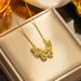 Zircon Butterfly Necklace with Korean Fashion Design and Diamond Embedding Pendant, Individualized Trendy INS. Elegant_ipsvogv.com