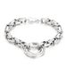 Women's Jewelry Set Fashion Card Wheel Stainless Steel Jewelry Personality Round Full Diamond Hollow Heart Shaped Thick Chain_ipsvogv.com