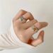personality Pure Zircon Silver Letter Ins Hip-hop Fashion Goodluck Open Best Friend Ring_ipsvogv.com