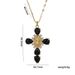 Micro inlaid zircon cross necklace pendant creative personality Virgin Cross necklace female clavicle chain_ipsvogv.com
