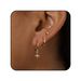 Brass With Real Gold Plating, Hot Selling Across, Fashionable And Simple Star Pendant, Versatile Ladies' Earrings Three Piece Set_ipsvogv.com